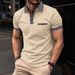 Hot-selling 2025 European And American Men's Summer Polo Shirt With Turn-down Collar, Short Sleeve, 3DT Casual Top,_viptrois.com