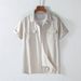 Men's Clothing Spring And Summer Cotton And Linen Short Sleeved Men's Shirt With Multiple Pockets Retro Lapel Workwear Breathable Shirt_viptrois.com