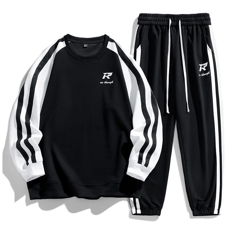 Men's Clothes Men's Hoodie This Autumn Round Neck Loose No Hat On The Spring And Autumn Casual Sportswear Suit_viptrois.com