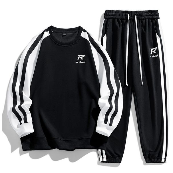 Men's Clothes Men's Hoodie This Autumn Round Neck Loose No Hat On The Spring And Autumn Casual Sportswear Suit_viptrois.com