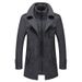 Men's Clothing Men's Double-Collar Wool Coat - Business Casual Overcoat (6 Colors, M-6XL)_viptrois.com
