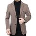 Pure 2025 New Slim Fit Workwear Spring Men's Light Business Casual Woolen Jacket Top Wholesale_viptrois.com