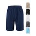 Men's Clothing Loose Large Horizontal Striped Jacquard Fabric Men's Casual Shorts Beach Pants_viptrois.com