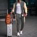 "Men's Autumn Casual Two-Piece Set - Loose Fit Cardigan Baseball Jacket & Trousers (Black/Grey/Peacock Blue, S-XXXL)"_viptrois.com