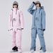 Unisex One-Piece Ski Suit – Windproof & Waterproof Snowboarding Jumpsuit (Blue/Pink/Green/Black, XS-XL)_viptrois.com