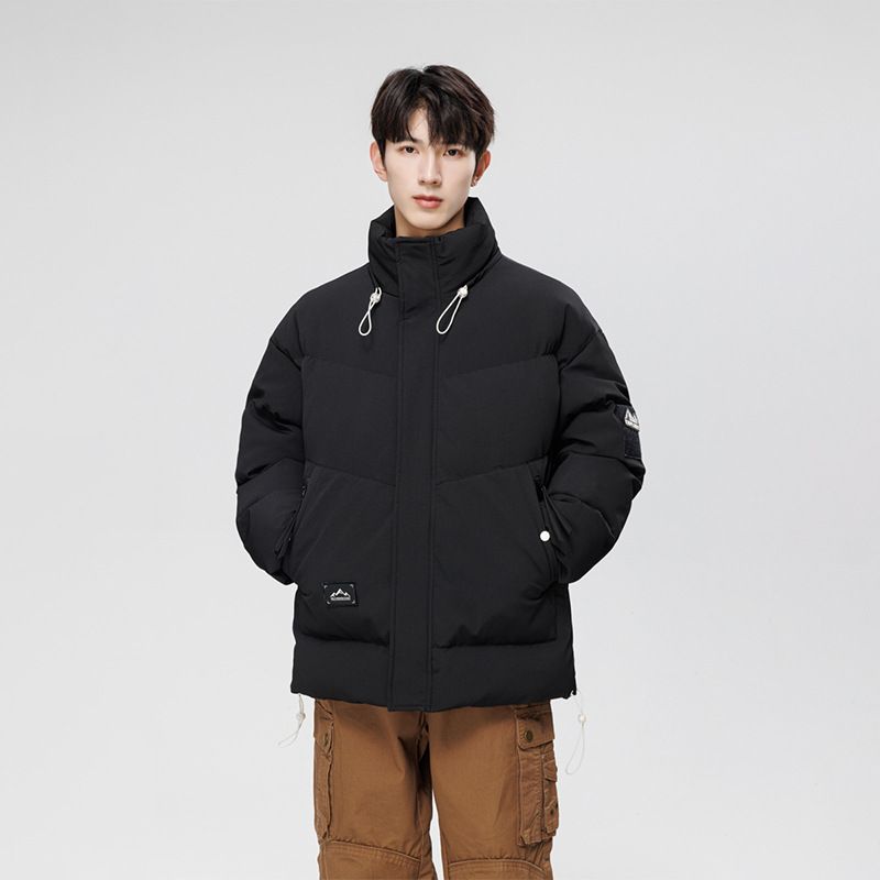 Men's Clothing Cotton Coat Couple Trendy Brand Puffer Coat Cotton Coat 2023 New Style Youth Student Korean Version Thick Warm Cotton Top Coat_viptrois.com