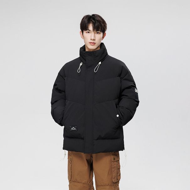 Men's Clothing Cotton Coat Couple Trendy Brand Puffer Coat Cotton Coat 2023 New Style Youth Student Korean Version Thick Warm Cotton Top Coat_viptrois.com