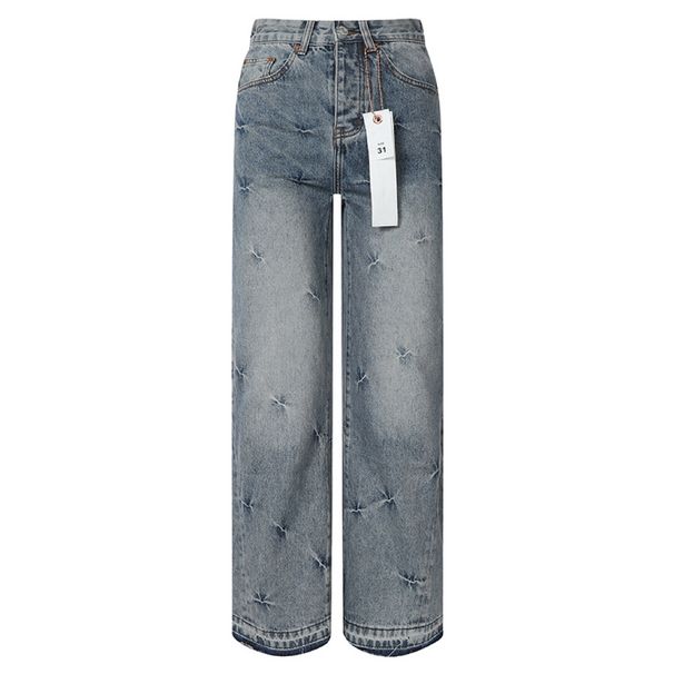 Men's Clothing Trendy European And American Style Men's Trendy New Anti Old Casual Straight Pants Flared Pants Jeans American Style_viptrois.com