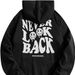 New Shoulder Sleeves Popular Letter Printing Fleece Hooded Sweater Unisex Hooded_viptrois.com
