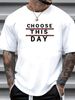 Vintage Joshua 24:15 Religious T Shirt Choose This Day Jesus Tee Men’s 2XL Stretched Summer Versatile Stylish Homme Slightly Streetwear Casual_viptrois.com