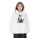 Animal Puppy Print Hoodie Casual Loose Fit Autumn Winter Men's Vibe Trendy American Style Long Sleeve Sports Sweatshirt_viptrois.com