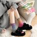 Trendy Gradient Knit Socks For Men And Women - Soft Cotton Blend, Mid-Calf Height, Double-Needle Stitched, Warm & Breathable For Winter All Seasons_viptrois.com