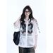 Hooded Hollow-out Digital Print Sports American Style Loose Short-Sleeve For Men And Women In Summer,_viptrois.com