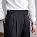 Men's Clothing Men's Naples Mid High Waist Straight Casual Trousers British Retro Versatile Trousers_viptrois.com