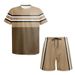 Men's Clothing Casual Two Piece Round Neck Simple Printed Suit_viptrois.com