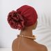 Women's New Large Flower Middle Eastern Headscarf Hat Elegant Fashion Headband Flower Headband Hat_viptrois.com