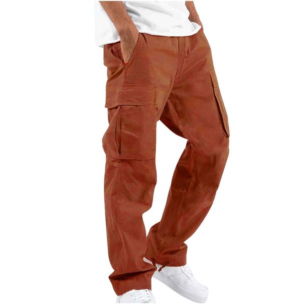 Men's Clothing Summer Overalls Drawstring Multi Pocket Casual Trousers_viptrois.com