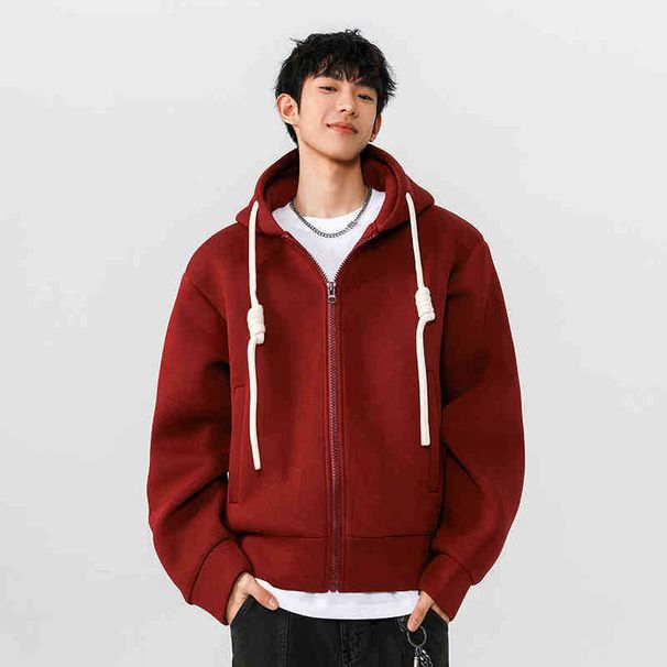 American Style College Cheanfit Cardigan Sweatshirt For Men Spring And Autumn Couple Trendy Brand High-end Cool Jacket_viptrois.com