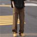 Men's Clothing Casual Loose Large Pocket Straight Pants Simple Solid Color Overalls High Street Men_viptrois.com