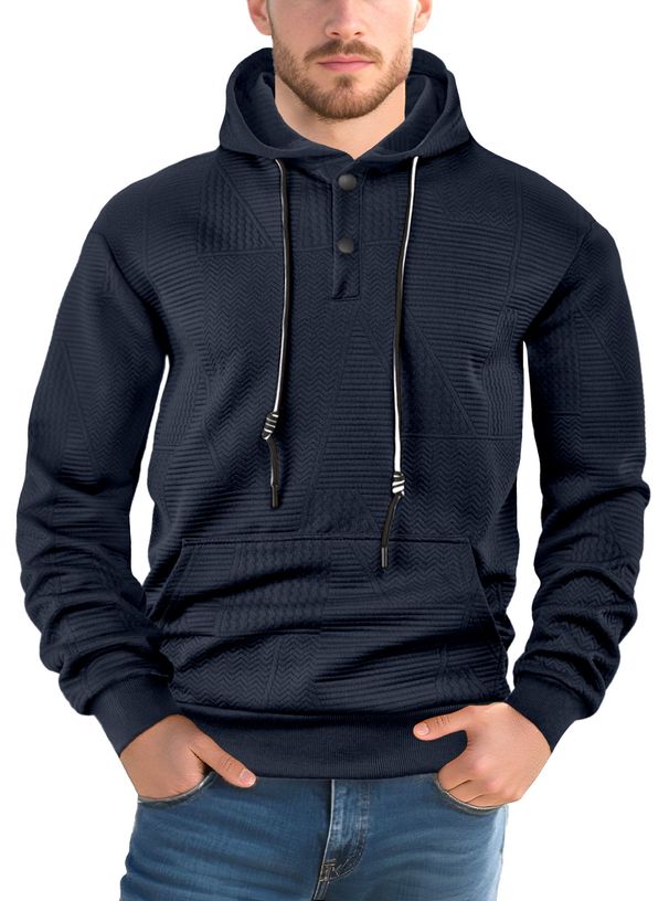 Men's Casual Pullover Hoodie - Oversized Streetwear Sweatshirt With Side Pockets (Black/Grey/Yellow/White/Navy/Coffee, S-XXXL)_viptrois.com