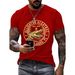 Men's Alligator Print T-Shirt – Breathable Polyester Crew Neck Tee (S-5XL, 180GSM, Summer Casual, 20+ Colors)_viptrois.com