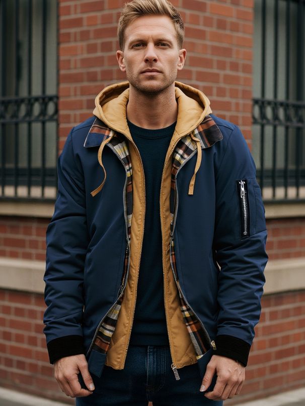 Pulse Cross-Border Spring Autumn Winter Thick Large Size Men's Solid Color Hooded Casual Air Force One Jacket Men_viptrois.com