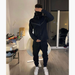 trendy casual sports men's clothing can be customized with spring and autumn hooded cardigan jacket pants set_viptrois.com
