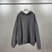 New Unisex Oversized Hoodie – Wax-Dye Distressed Fleece-Lined Pullover With Patch Pockets_viptrois.com