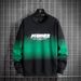 Men's Clothing Spring And Autumn Gradient Color Round Neck Long Sleeve Top Youth Large Size Loose Casual Sweater_viptrois.com