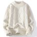 Men's Soft Waxy Sweater Winter Trendy Brand Twisted Sweater Round Neck Warm Inner Wear Teenagers All Match Trendy Knitted Sweater_viptrois.com
