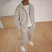 Men's Casual Sportswear Set - Stylish Two-Pocket Jacket With Straight-Leg Pants For Everyday Comfort_viptrois.com
