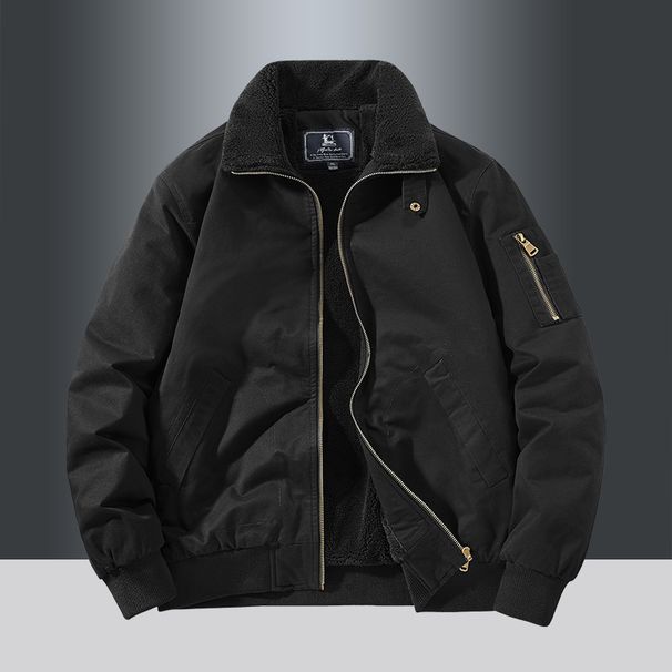 Men's Clothing Autumn And Winter New Cotton Jacket Men's Business Casual Jacket Plus Velvet Thick Stand Collar Cotton Coat Men_viptrois.com