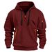 2025 New Cross-Border European American Style Hooded Sports Casual Jacket With Zipper And Patch Pocket Jacquard Fashion_viptrois.com