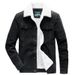 Jackeed Middle-Aged Young Men's Pure Auumn And Winer Wih Plush Loose Fiing American Version Coon Oversized_viptrois.com