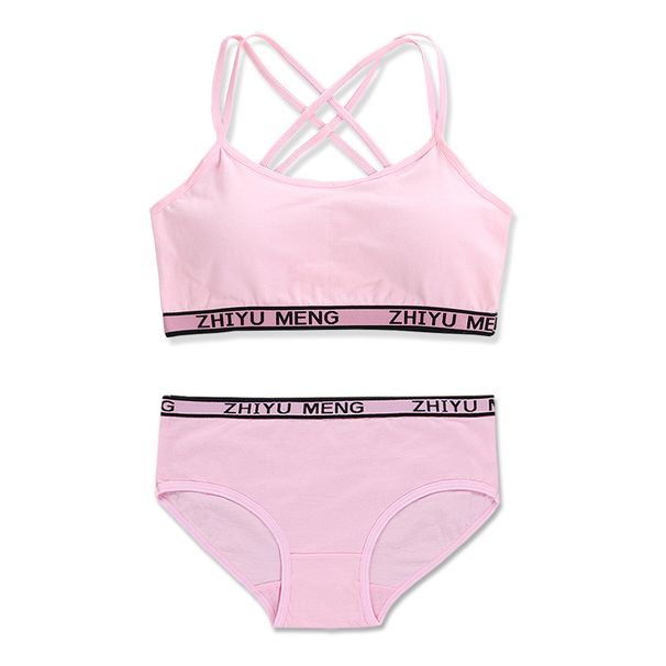 Children's Bra Development Period Sling Suit Cotton Summer Back 12 Junior High School Students 16 Years Old Students Girls Underwear Vest_viptrois.com