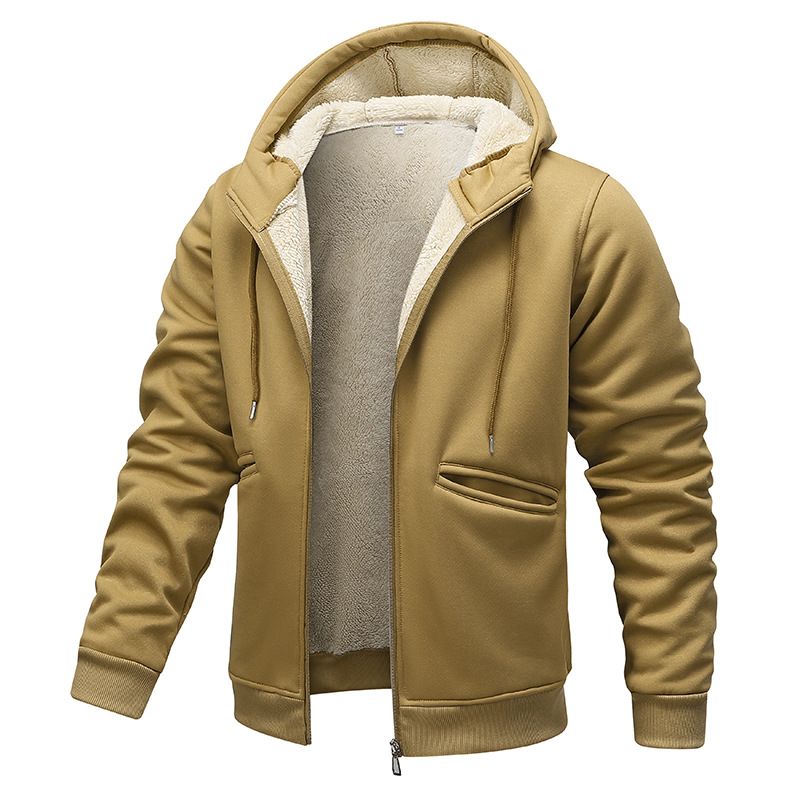 Men's Clothing Men's Sherpa Fleece Hoodie - Winter Warm Zip-Up Jacket (4 Colors, S-3XL)_viptrois.com