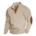 Men's Clothing European And American Autumn And Winter Solid Color Jacquard Jacket Stand Collar Long Sleeve Sweatshirt Outdoor Casual Jacket Wholesale_viptrois.com