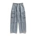 Men's Clothing Korean And Japanese Men's Clothing Double Three Dimensional Pocket Jeans Spring New Retro Old Washing Workwear Trousers Men_viptrois.com