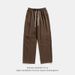 Monochrome Man- Japanese Style Draped Pure Cotton Casual For Men 2025 Spring New Retro Double Pleated Design Fleece Lined Versatile Long_viptrois.com