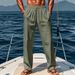 Men's Clothing Autumn Hip Hop Breathable Cotton And Linen Loose Casual Sports Trousers_viptrois.com