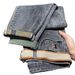 High End Men's Jeans Spring And Autumn New Style All Match Trend Elastic Small Straight Tube Ash Gray Printed Long Trousers Washed Jeans_viptrois.com