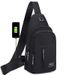 USB Charging Crossbody Bag For Men - Lightweight Anti-Theft Chest Shoulder Bag With Multiple Pockets, Water-Resistant Oxford Fabric, Adjustable Strap_viptrois.com