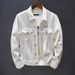 Men's Clothing new men's jacket solid color trendy denim clothing casual slim denim jacket men_viptrois.com