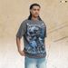 Summer Loose-Fit Round-Neck Direct-Print Oversized Men's Trendy Short-Sleeve T-Shirt Street Style_viptrois.com