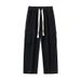 Men's Retro Style Wide Leg Jeans Loose Fit Trendy Cargo Pants High Street Multi Pocket Casual Functional Mid Waist Black Blue_viptrois.com