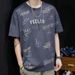 Clearance Leak-picking Counter Withdrawal Tail Order Foreign Trade Fashion Brand Ice Silk Short Sleeve T-shirt Men's Half Sleeve Top Clothes_viptrois.com