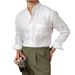 Men's Clothing Casual Breathable Pure Linen Long Sleeved Shirt Versatile Vacation Stand Up Collar Shirt Men's Henley Collar Top_viptrois.com