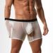 Pulse Extra Long Men's Underwear Ultra-thin Breathable Ribbed Ice Silk Boxer Briefs U Pouch High Elastic Seamless_viptrois.com