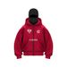 Trendy Brand Fleece Lined Double Hood Unique Design Hooded Sweatshirt Autumn Winter New Unisex Loose Y2K Sweatshirt_viptrois.com