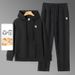 Men's Clothing Men's 320g Chinese Cotton New Hooded Sweatshirt And Sweatpants Casual Outdoor Sports Suit With US Letter Embroidery_viptrois.com
